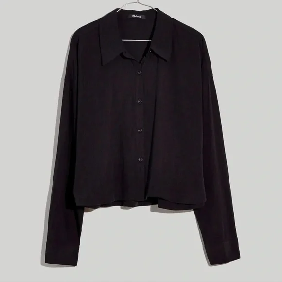 Madewell Lusterweave Hartfield Crop Shirt - Picture 1 of 6